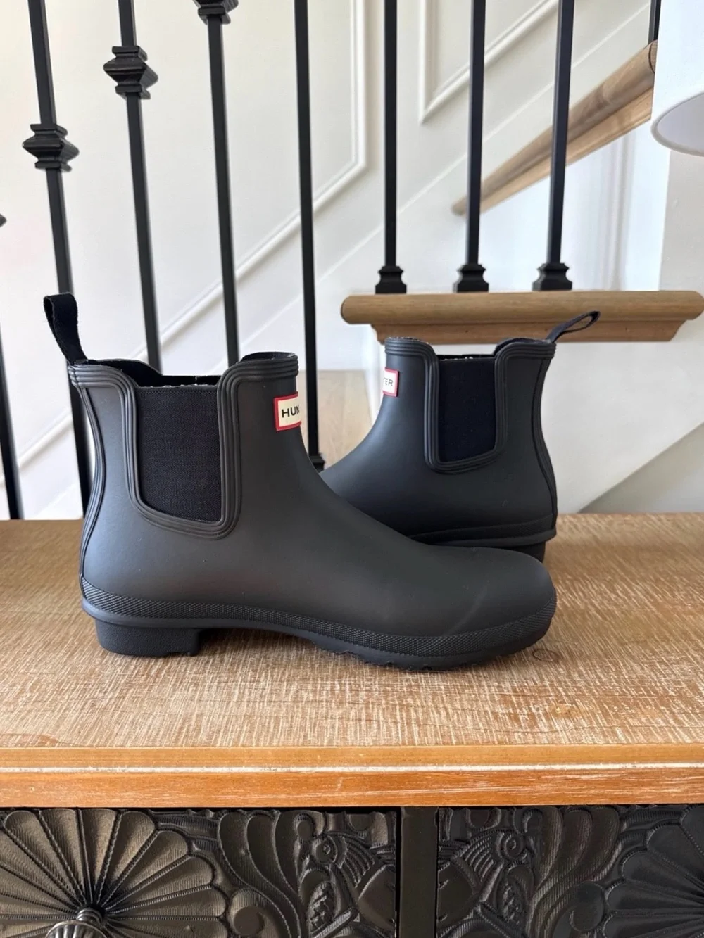 Women’s Hunter Black Chelsea Rain Boots